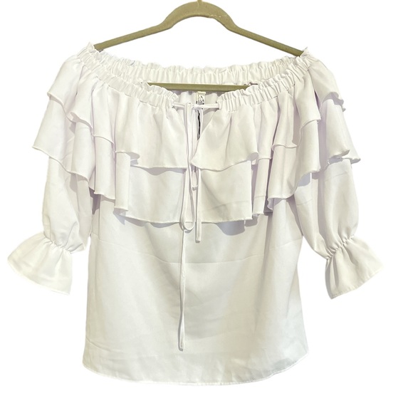 unbranded Tops - Off The Shoulder ruffle Blouse Women’s Medium M